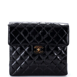 Chanel Medium Vintage Classic Flap Backpack Quilted Patent